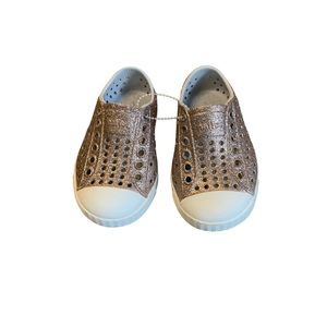 Native metallic bling glittery Jefferson slip on shoes